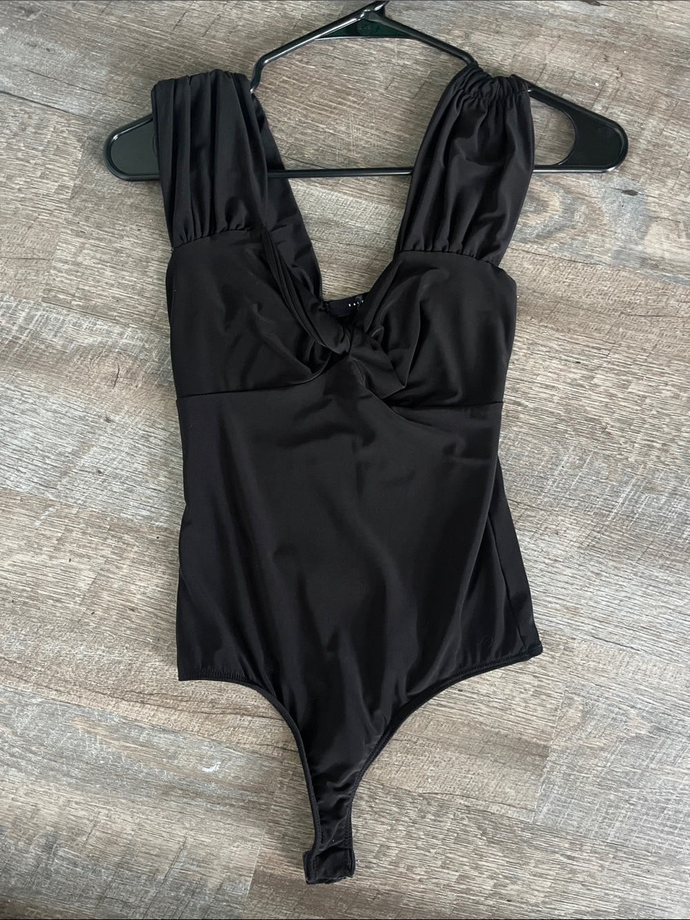 21 Saints Black Sweetheart Knot Bodysuit